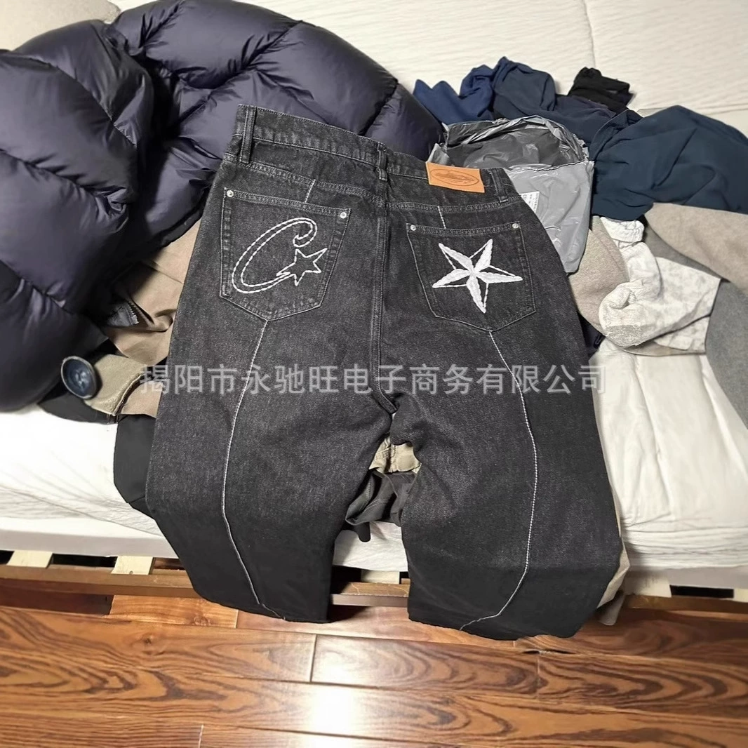 Мужской костюм в японском стиле: модная осенне-зимняя толстовка с капюшоном и длинными рукавами, свободные прямые брюки, с принтом.