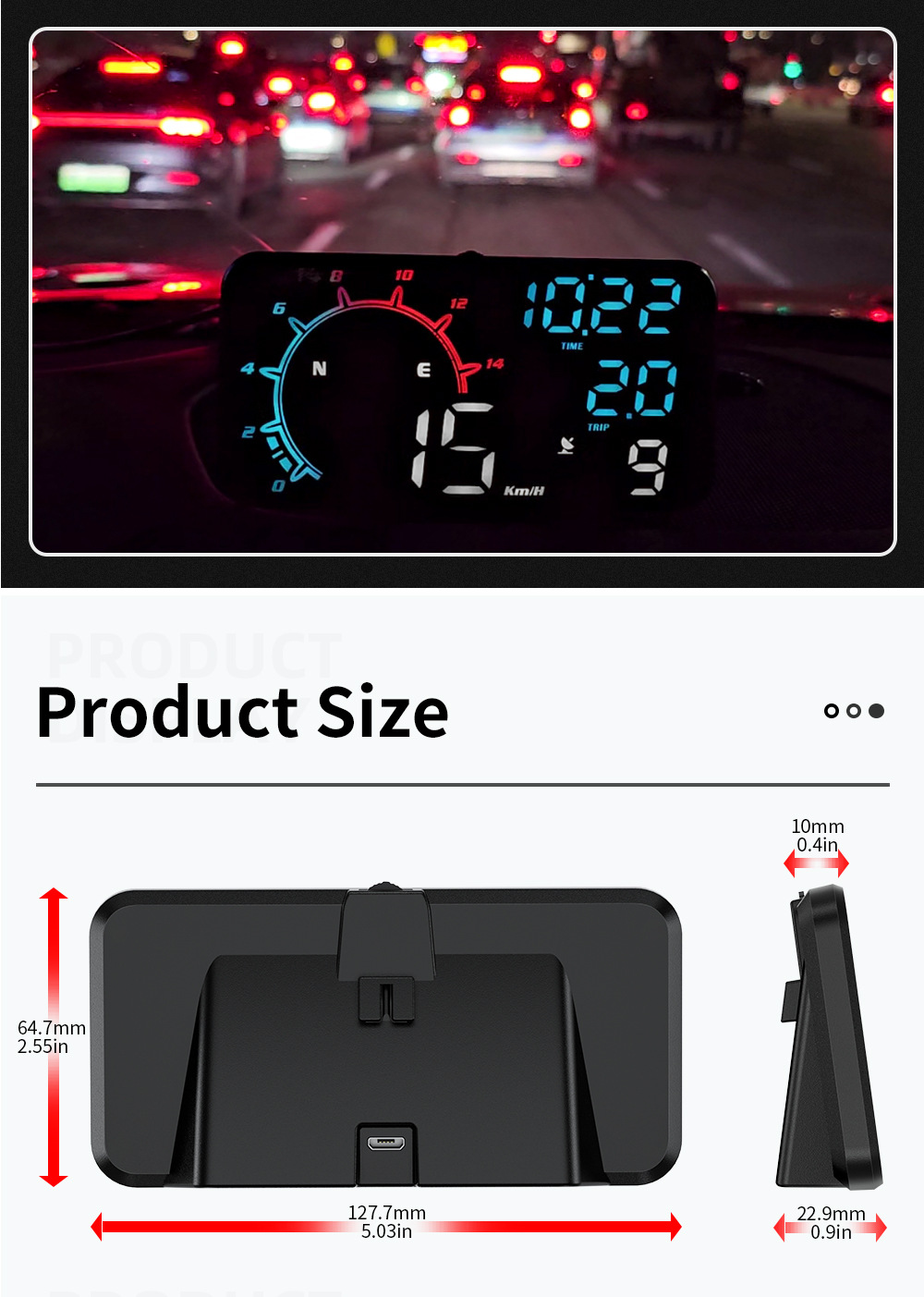 Cross-border universal HUD head-up display for cars, GPS speed, time, date, altitude, compass head-up instrument G11