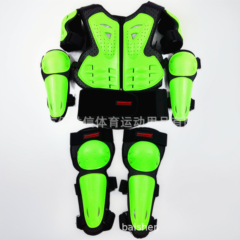 Baishengxin sx081 motocicleta montar Armaduras ropa protectora de esquí para niños traje de protección rodilla pad codo al por mayor