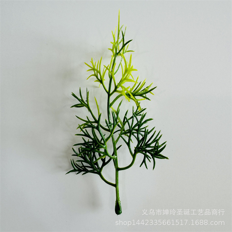 仿真植物塑料水草配件 14CM绿色小草 仿真花水草把束装饰绿草批发