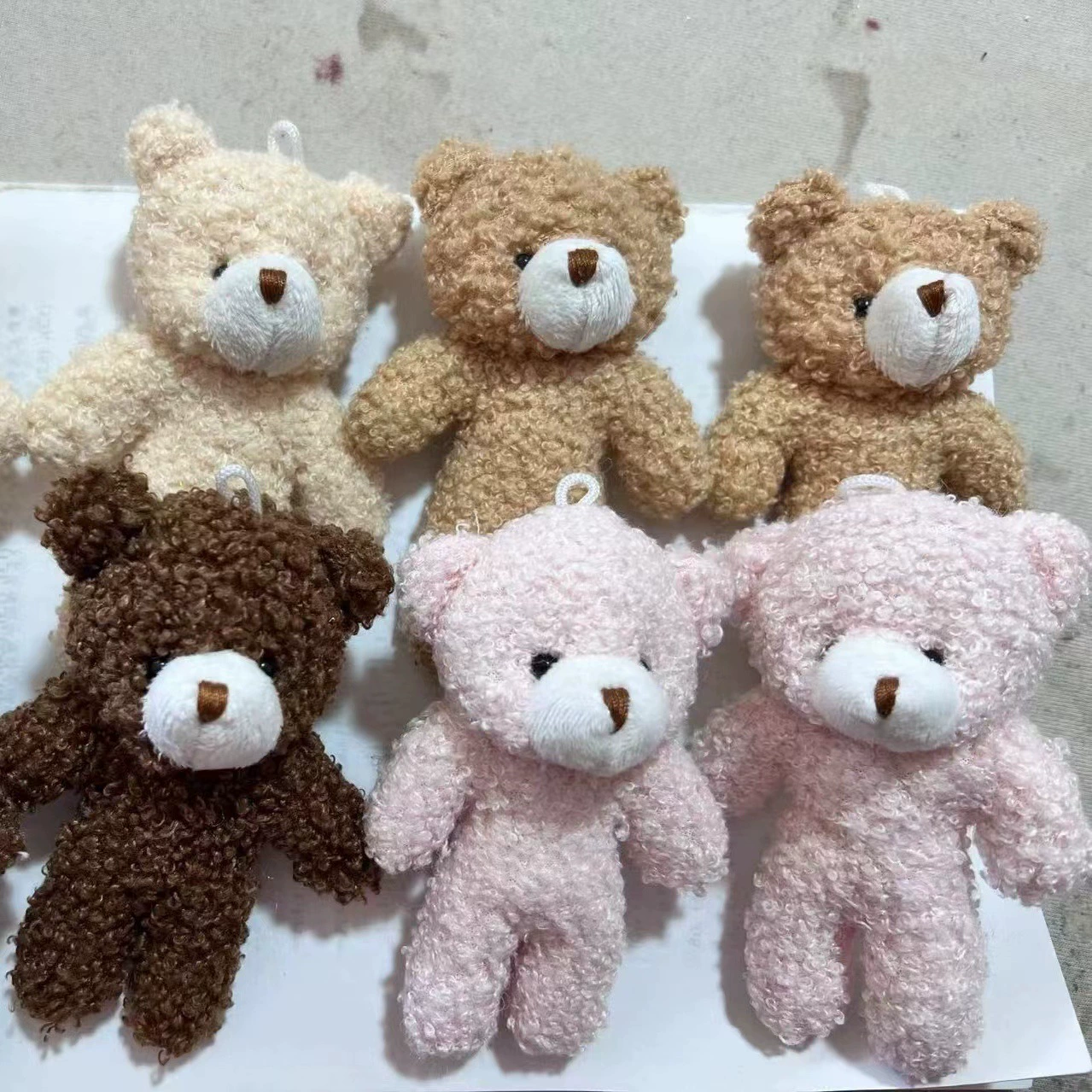 Плюшевая игрушка, кукла, аксессуар для рюкзака, брелок из жемчуга, подарок на день рождения, букет, с маленькими медведями