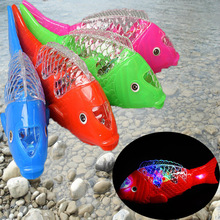 新款LED电动鱼儿童发光音乐鱼