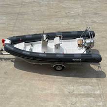 山东定制RIB玻璃钢底海钓船冲锋舟钓鱼船充气捕鱼船皮划艇汽油船