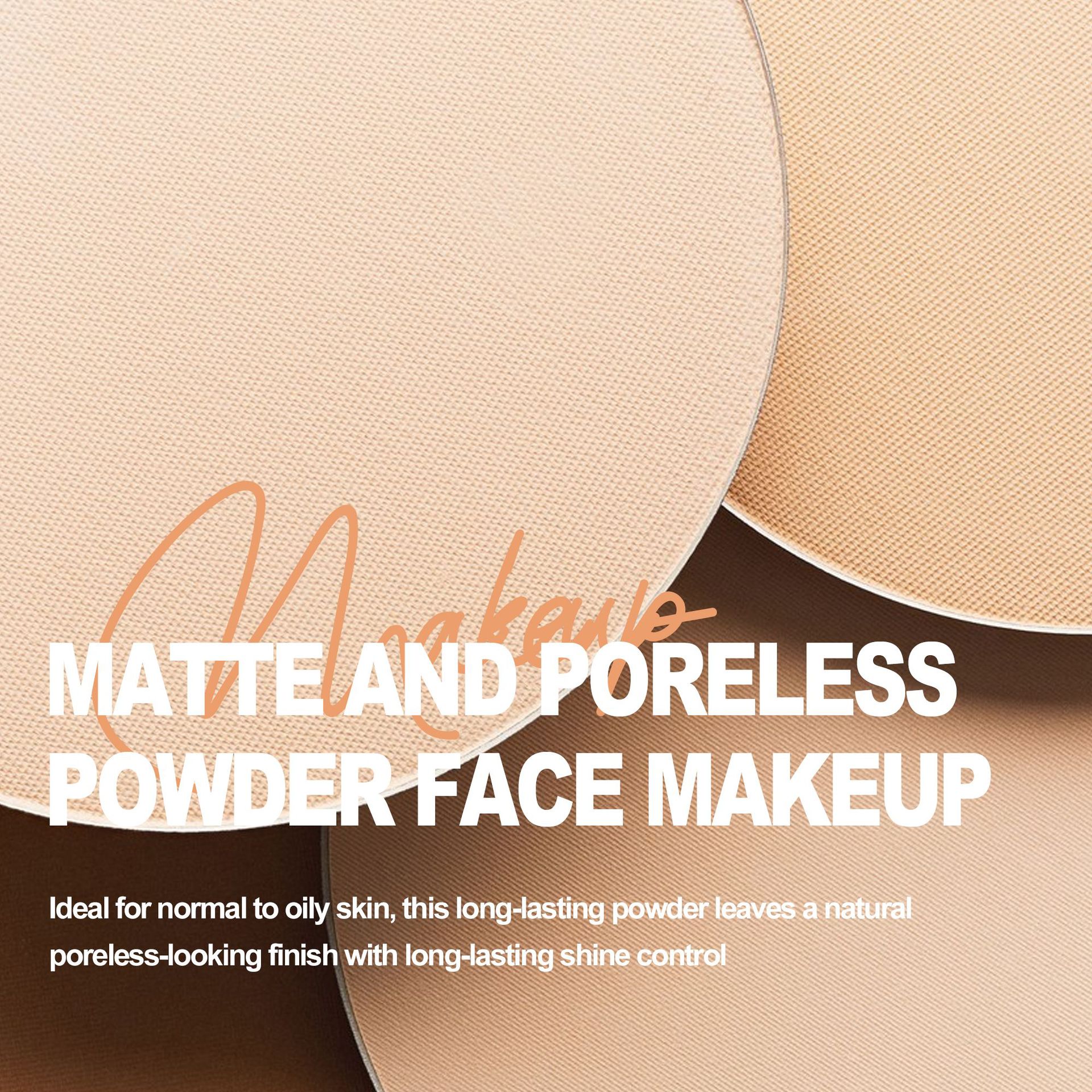Polvo de maquillaje transfronterizo, control de aceite, impermeable, hidráulico duradero, polvo de blanqueador no pegajoso, polvo de maquillaje no quitable.