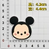 Mickey head on white bottom (height 4.2*width 4.4)