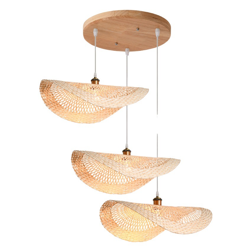 Lámpara de arte de bambú tienda de ropa lámpara de modelado lámpara de personalidad zen japonés creativo sala de té sala de estar lámpara de comedor de forma especial