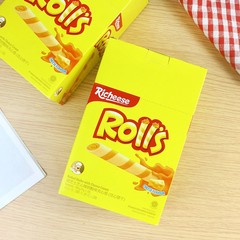 Indonesian imported snacks Richeese cheese-flavored cheese sandwich egg rolls 180g 20 pieces
