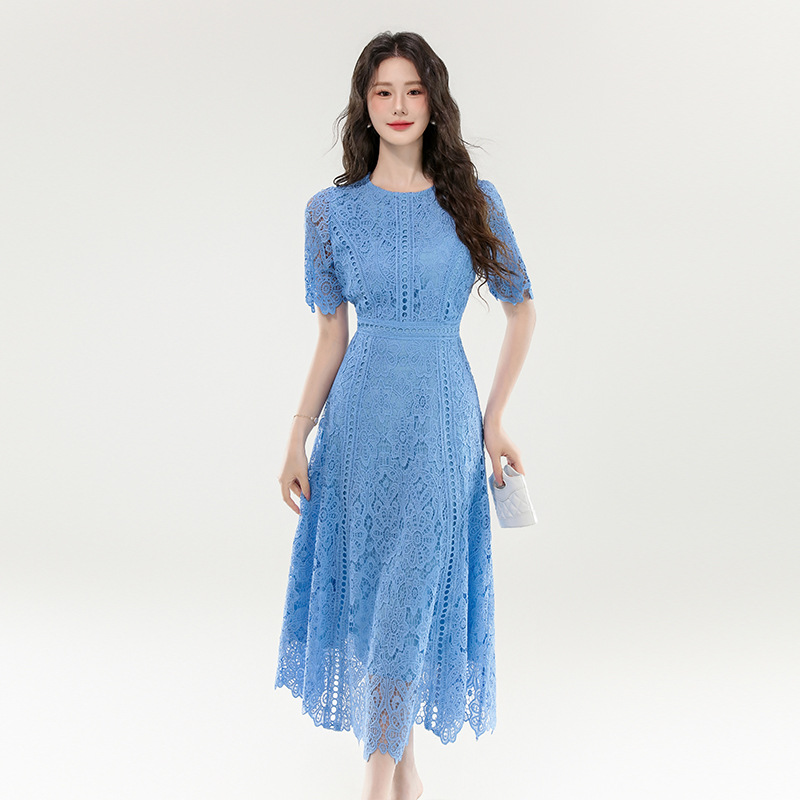 Quality summer elegant lace design dress