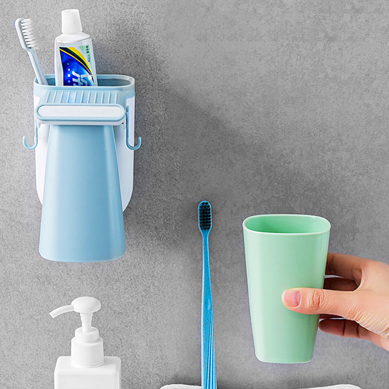 Cepillo de dientes titular rack de almacenamiento creativo de succión magnética punzón libre de almacenamiento rack baño montado en la pared cepillado cepillo de dientes titular cepillo de dientes traje de lavado
