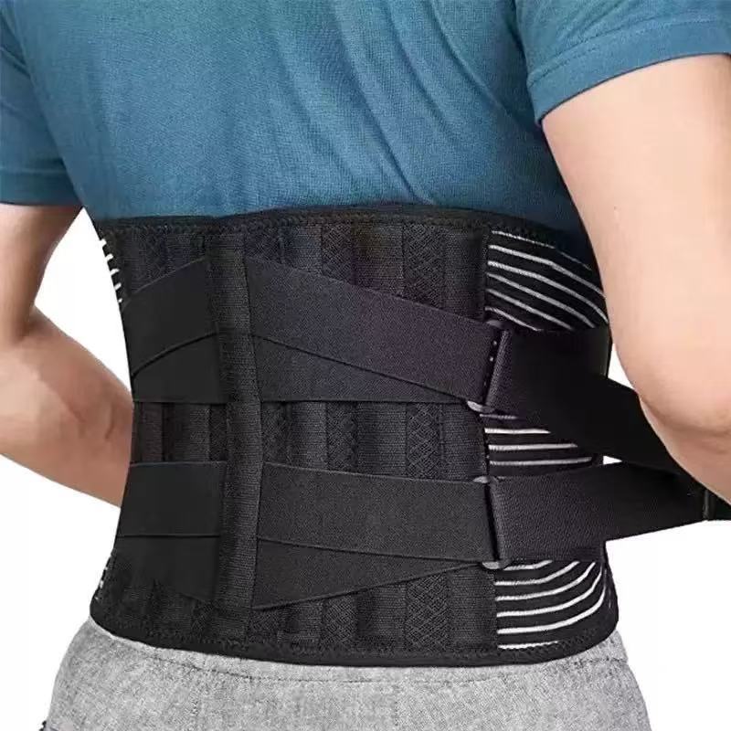 Cinturón de protección de cintura deportivo y acondicionamiento físico para hombres y mujeres, prensado espalda, protección de cintura, alargamiento elástico, soporte respiratorio, fatiga muscular lumbar