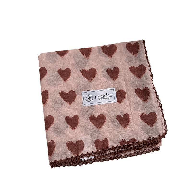 Tanta cuadrada para mujeres 2025 verano y otoño decoración retro pequeña bufandas coreanas nuevo estilo universal literatura y arte de algodón triturado collar