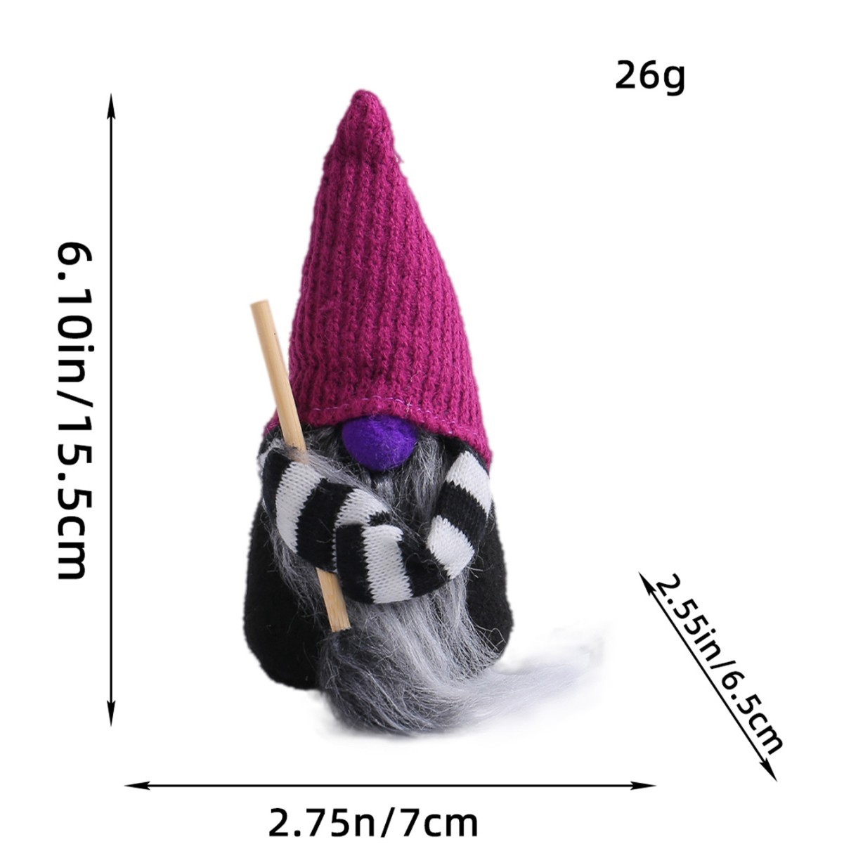 Hong Kong amor Amazon transfronteriza escoba mágica enano decoración atmósfera accesorios decoración de Halloween muñeca sin rostro