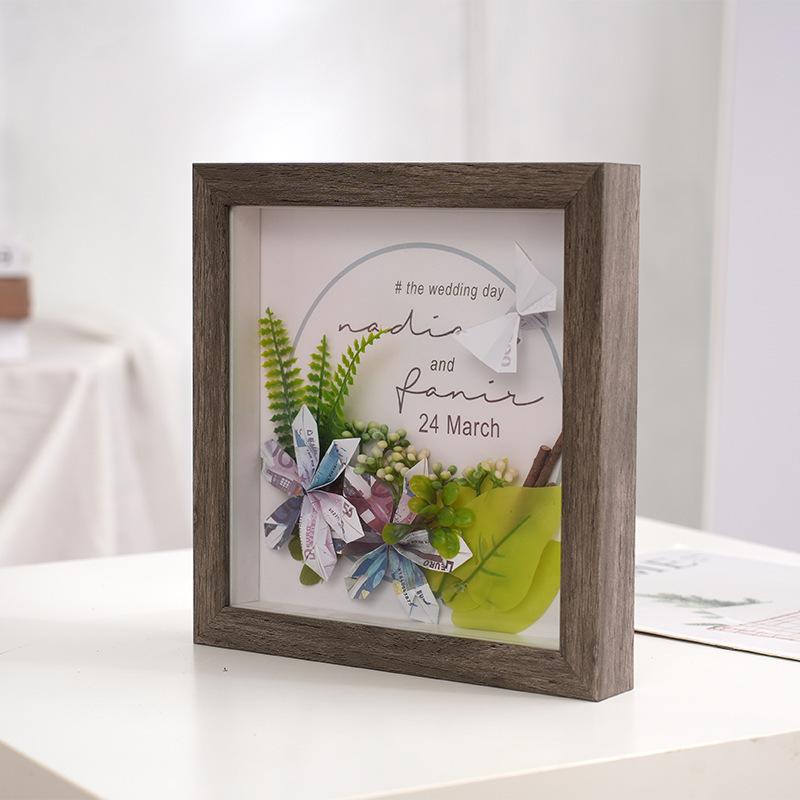 Resin Photo Frame DIY Thickeneded Stereo Specimen Display Frame 6 Inches 7inch 10inch A4 Retro Hollow Dried Flower Photo Frame