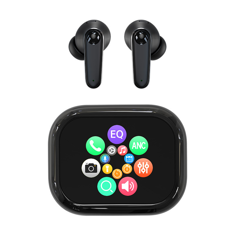 C11 Smart Bluetooth Earphones Color Screen ANC ENC Dual Noise Cancellation Multi Language Support Ultra Long Battery Life_voghion.com