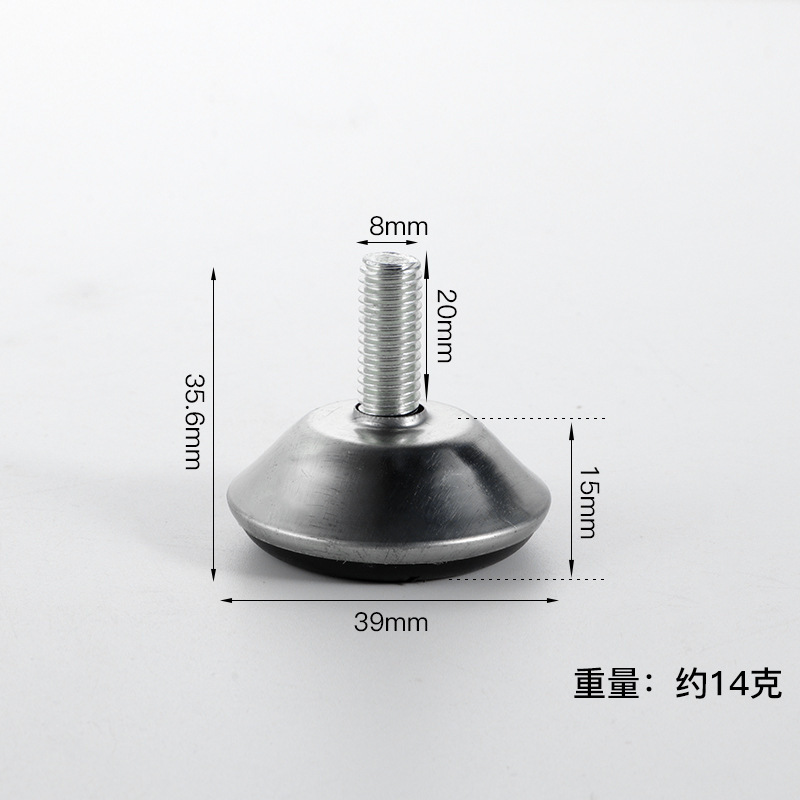 M8可调脚垫黑底桌椅调节脚螺杆垫脚M6M10家具五金调整脚可调脚垫|undefined