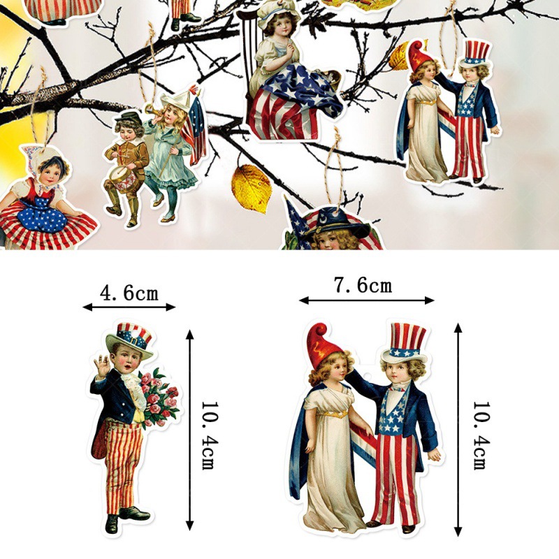 Decoración del día de la independencia de Estados Unidos colgante colgante decoración del día de la independencia de Estados Unidos colgante retro colgante
