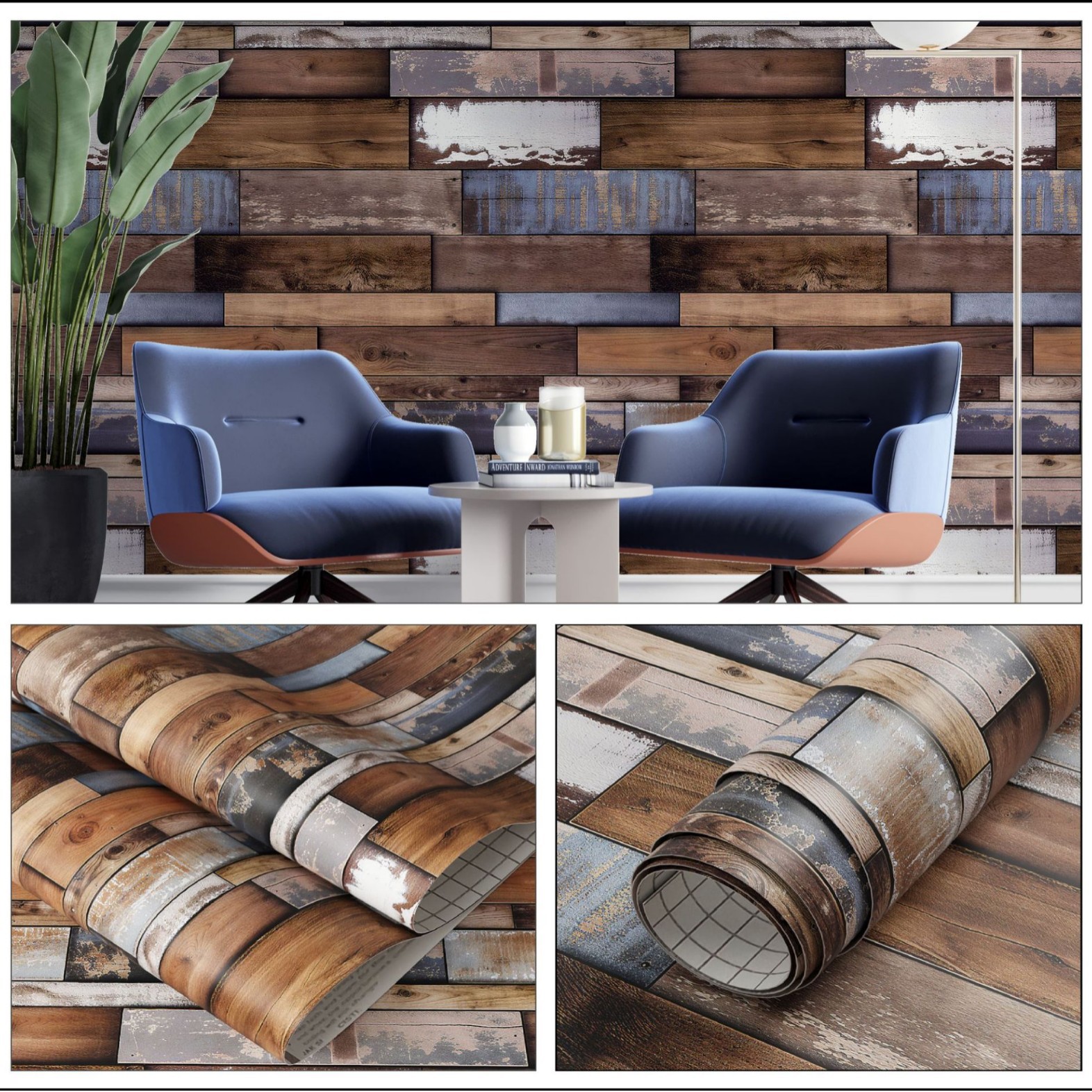 44.5cm * 10m Wallpaper Self-Adhesive Retro Brick Pattern Waterproof Stickers For Rental Houses Thickened Wall Decoration Home Use_voghion.com