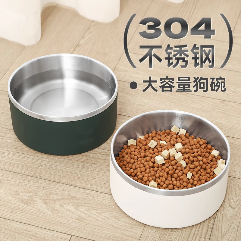 犬用ボウル、犬用ボウル、ステンレス製ペット犬用大型水飲みボウル、転倒防止ライスボウル、大型犬専用ライスボウル、フードボウル|undefined