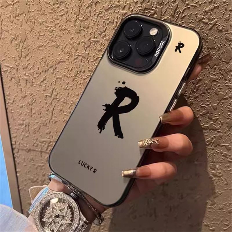 ラッキーアルファベットはアップル15携帯ケースiPhone14promax/13/12/11高級xs/xrのアイデアを適用する|undefined
