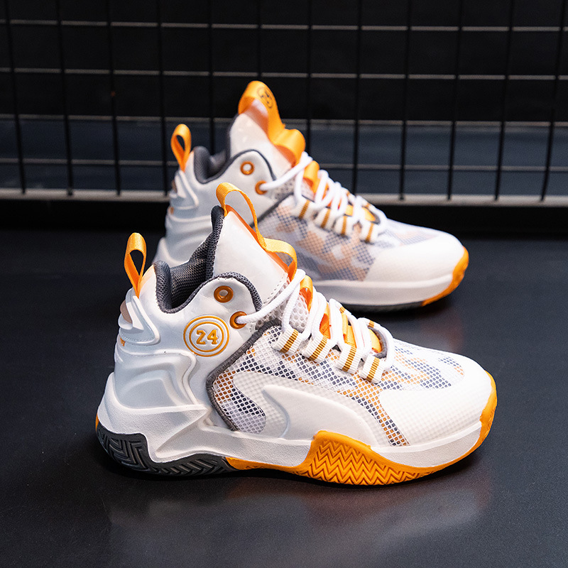 Boys' Basketball New 2023 Spring Autumn Season Comfortable and Breathable Mid size Running Casual Shoes_voghion.com