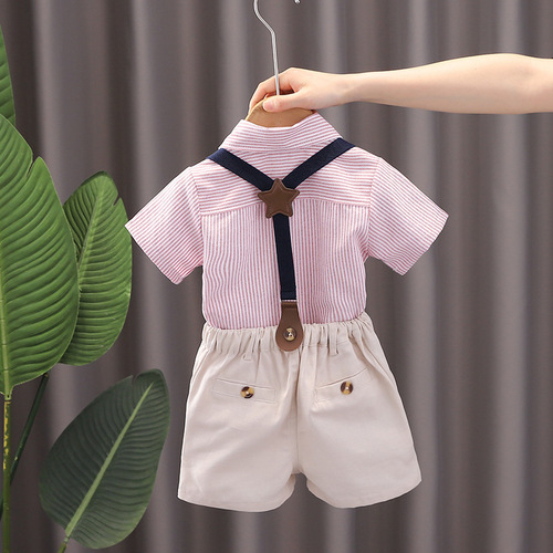 Primary and secondary school uniforms, summer kindergarten uniforms, children's class uniforms, men's and women's shirts, clothes suits, short-sleeved two-piece sets