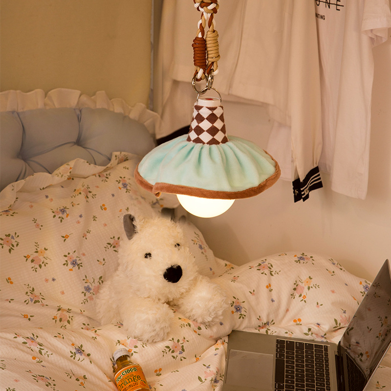 도파민 나이트 라이트 2024 새로운 창조적 인 분위기 침대 옆 램프 수면 고급 감각 기숙사 침대 교수형