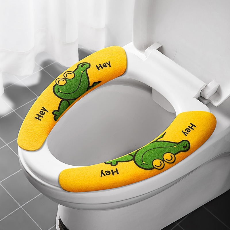 Toilet Seat Cushion, Toilet Sticker, Toilet Pad, Universal Toilet Mat for All Seasons, Winter Toilet Seat with Static Cling