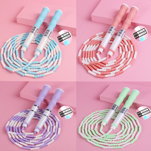 Children's bamboo rope skipping signature for primary and secondary school students sports adjustable rope skipping for kindergarten beginners exam