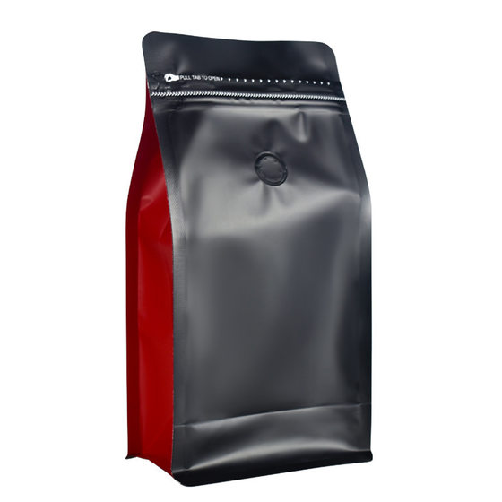 Color Edge Coffee Bean Air Valve Bag Self-standing Eight-seal Bag Food Grade Aluminum Foil Tea Packaging Bag Sealed Zipper Coffee Bag