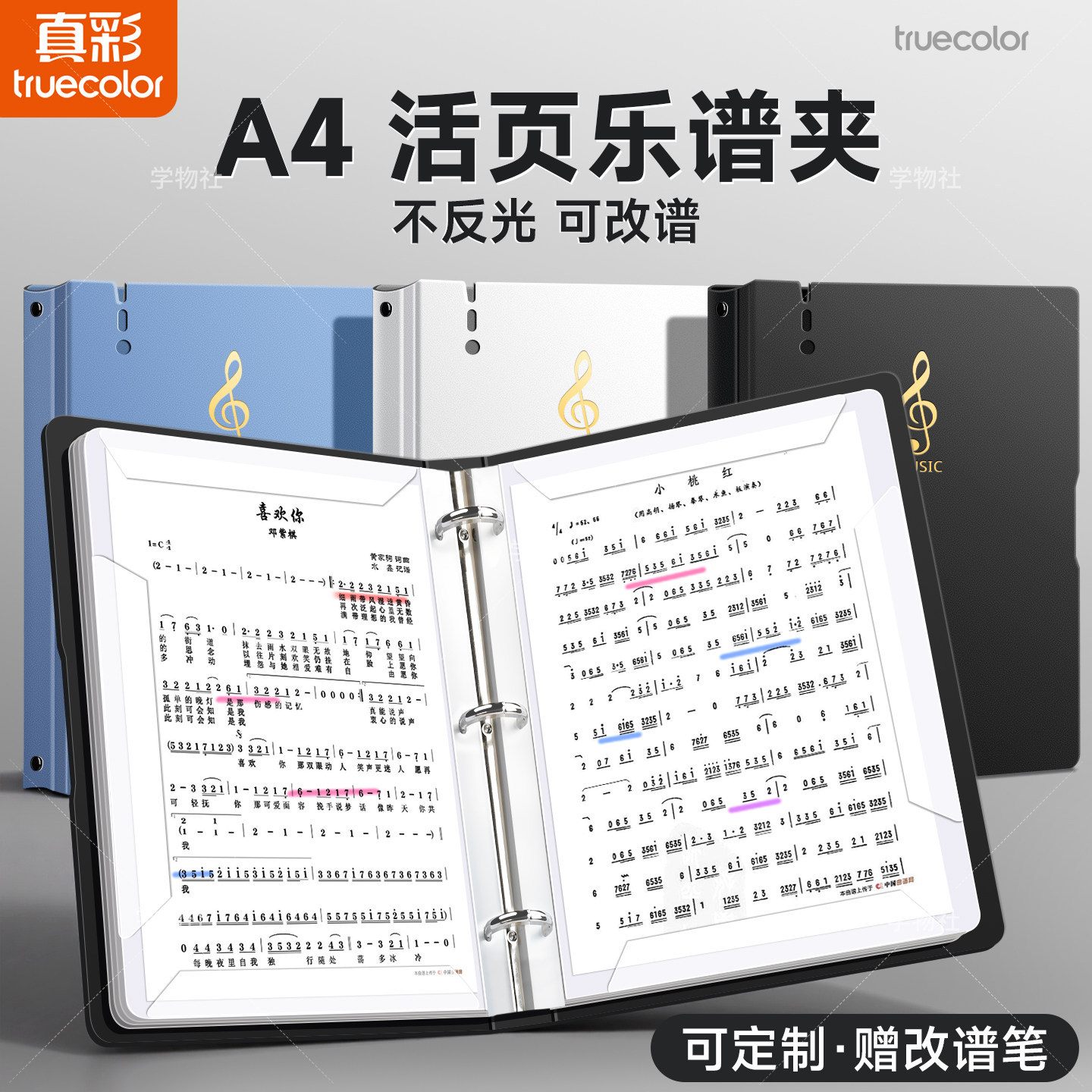True Color Piano Sheet Music Folder A4 Sheet Music Binder Music Storage Book Music File Folder Sheet Music Holder