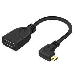Onlyou Micro HDMI to HDMI Cable Adapter Mini to Connector Headphone for Phone Laptop Camera to TV Monitor