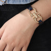 Fashionable brand design bracelet, polyurethane metal jewelry, accessory, 2023, simple and elegant design, wholesale