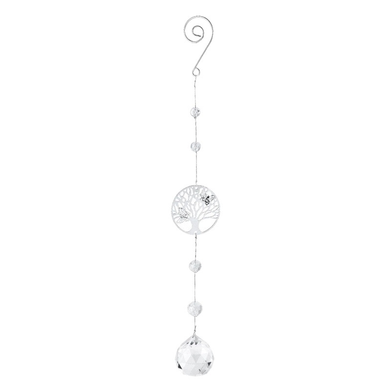 Suministro directo de fábrica suministro transfronterizo Arco Iris jardín decoración DIY ventilador Árbol de la vida Luna de cristal Sun Catcher