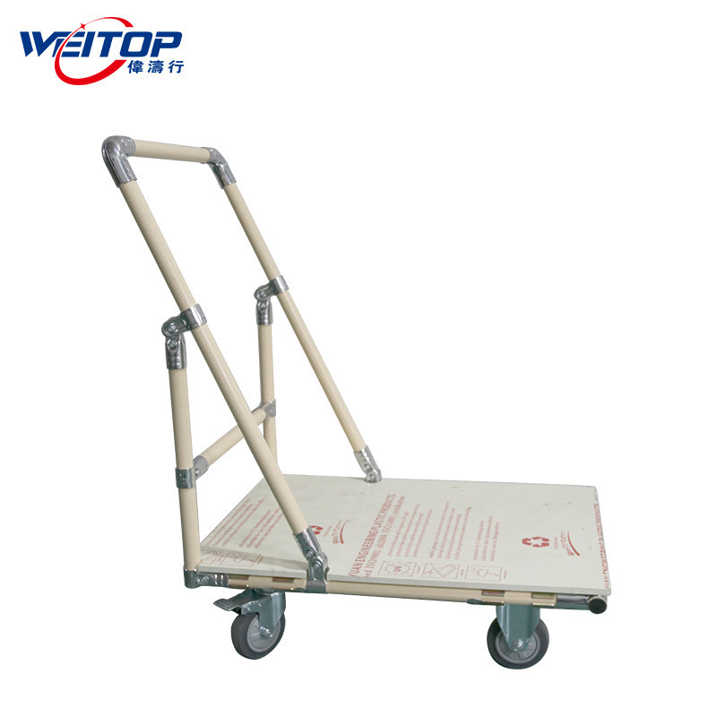 拉货车厂家批发静音平板手推车精益管周转车仓库搬运车线棒小推车