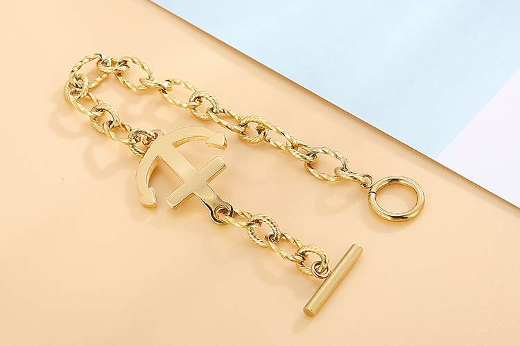 12g Weight PVD Coated Gold Plating Process 18K Gold Plated Plating Material 304 Stainless Steel Pendant Material No Inlaid Inlay Material Bracelets Classification 304 Stainless Steel Chain Material Anniversary, Business, Travel Occasion 304 Stainless Steel Material Anchor Pattern Unisex Gender Fashion Style Waterproof Non Tarnish, Plating Craft Gold, Silver Color PVD Coated 18K Gold Plated Geometric Titanium Steel Fashion Waterproof Non Tarnish Bracelets 5