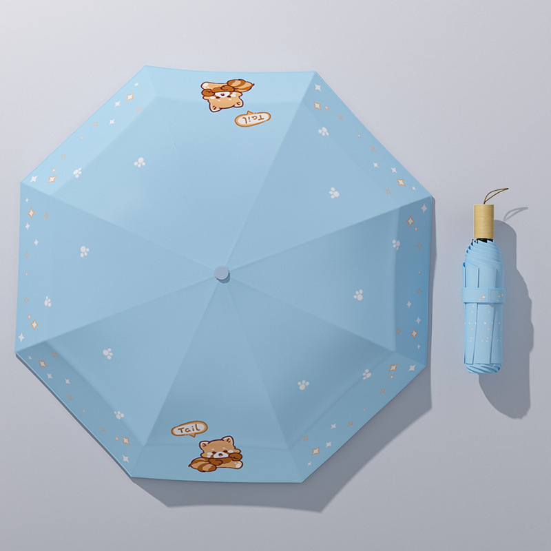 Rain Enjoy Cartoon Encaje Panda Sun Sombrilla Mujer Sol y lluvia Paraguas para niños Paraguas protector solar Paraguas plegable automático