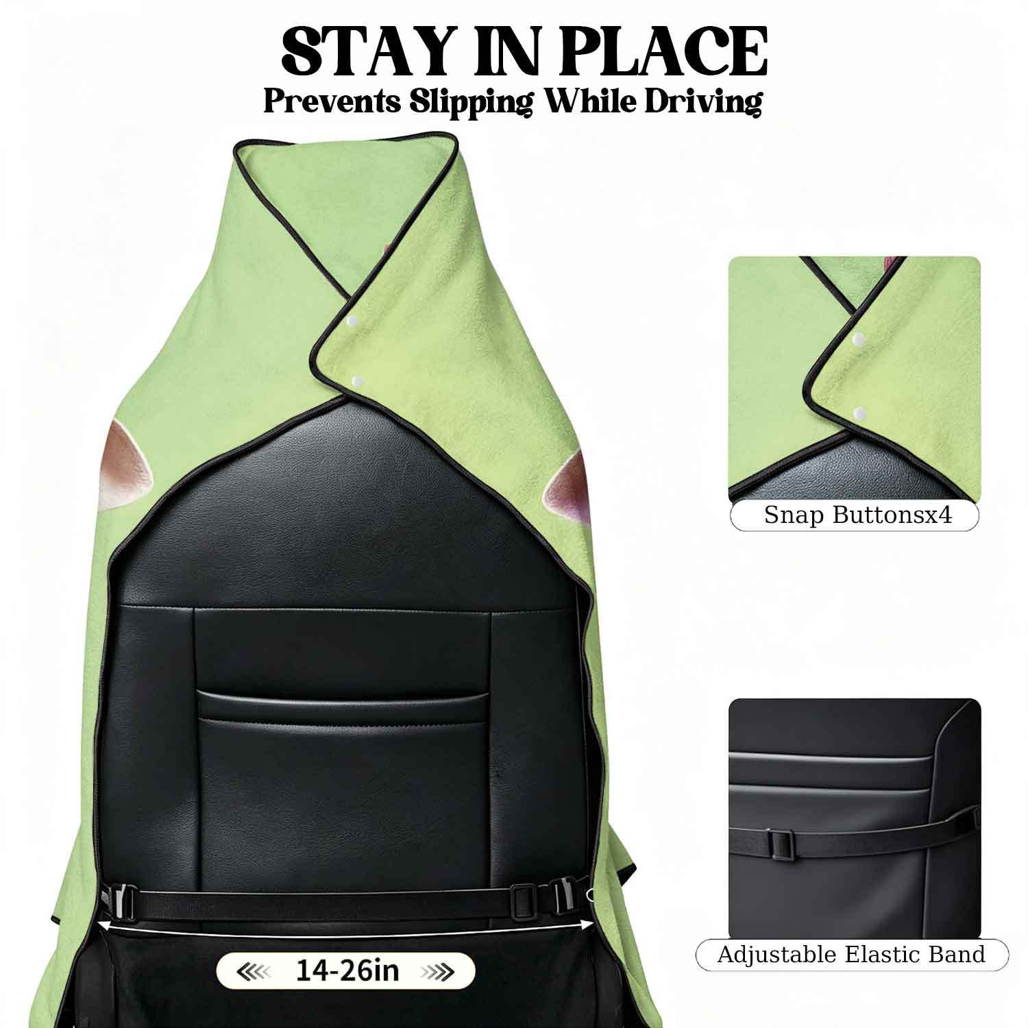 Printed bath towel and car seat cover 2-in-1, ultra-fine fiber outdoor beach and car dual-use universal seat cushion