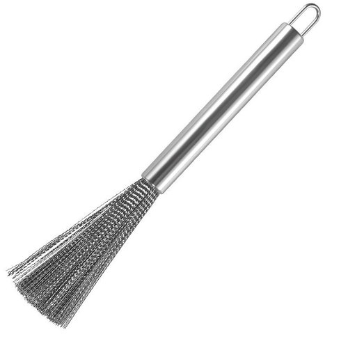 304 stainless steel pot brush household easy to clean no dirt long handle brush canteen cleaning kitchenware pot brush wholesale