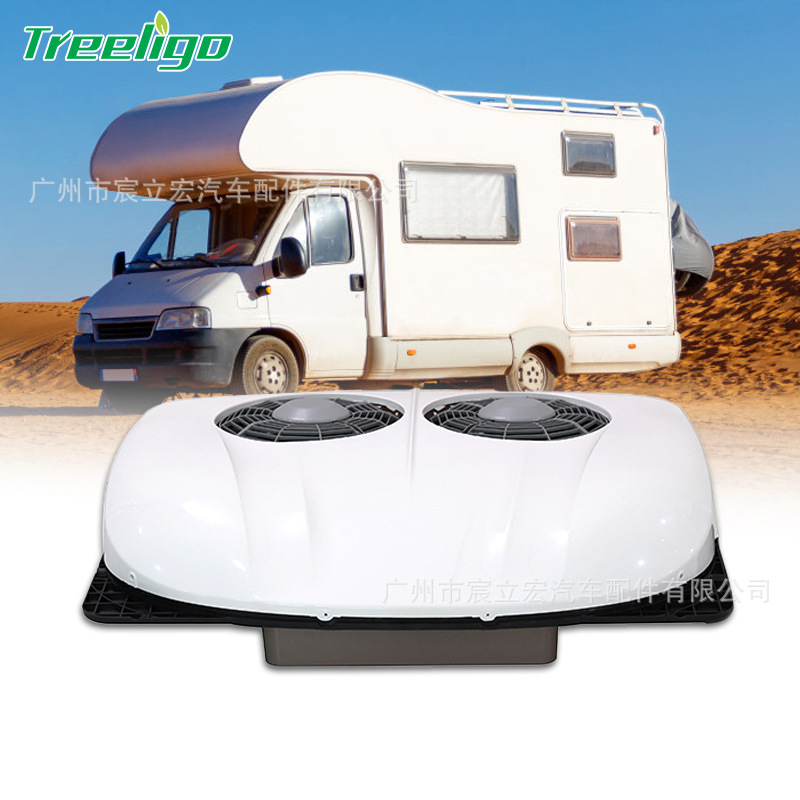 Fuente fabricante nuevo aire acondicionado de coche de doble ventilador de alta gama 12V24V de alta capacidad de enfriamiento camión de autocaravana aire acondicionado de estacionamiento
