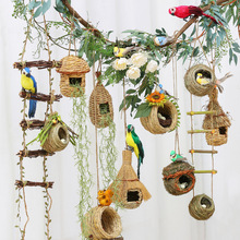 森系挂饰麻绳植物角环创材料墙面田园风装饰环境鸟巢