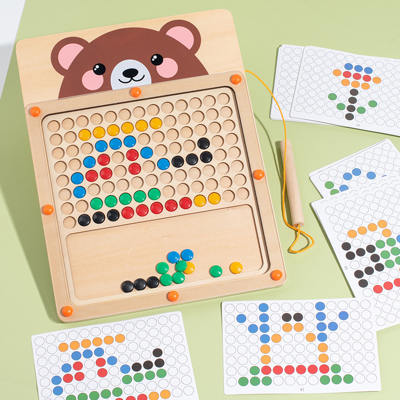 Rompecabezas para niños de 2 a 3 años Desarrollo intelectual Kindergarten 4 de 6 Niños y niñas Rompecabezas magnéticos ensamblados juguetes