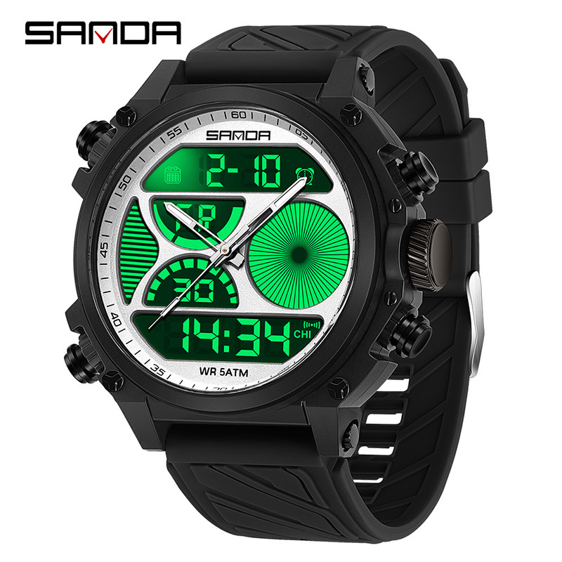 SANDA reloj electrónico nocturna multifuncional al aire libre reloj deportivo despertador impermeable reloj electrónico de fiesta estudiantil