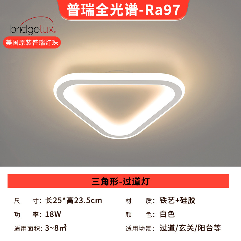 Lámpara de techo de pasillo moderna simple de espectro completo inteligente de protección de ojos en el corredor de la casa lámparas de balcón lámparas de decoración doméstica Zhongshan