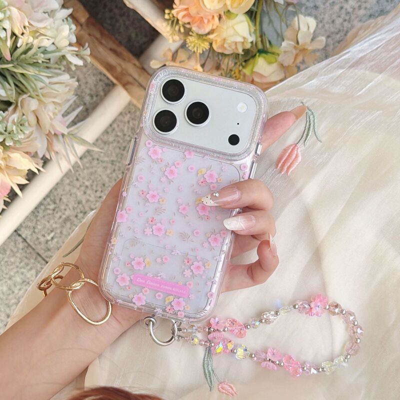 Summer Fresh Floral Design Suitable for Apple 17 Pro Max Phone Case iPhone 16 Portable 15 Girl Style 14 Korean Style