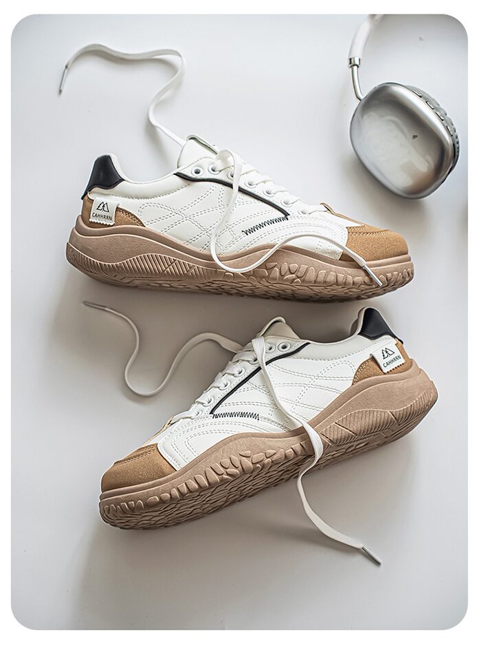 Giày sneaker nam cổ thấp mũi tròn rộng form Đức, đế bằng gót thấp 1–3 cm, dây buộc, phối màu trơn — Z8822 màu đỏ, Z8822 thẻ trắng, Z8822 thẻ đen chi tiết 8