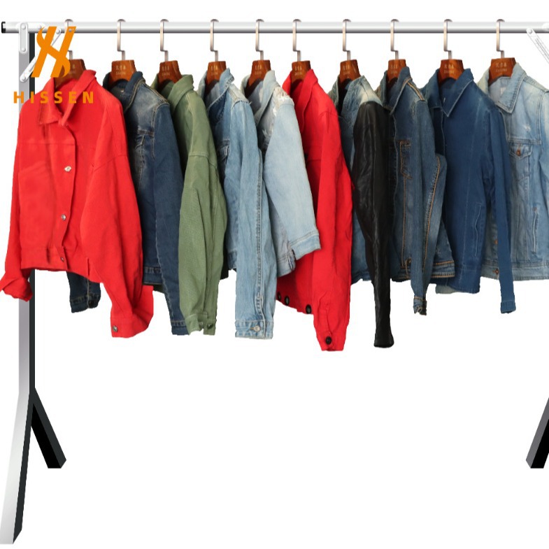 二手衣服装女装春秋牛仔外套used denim shirts批发出口所罗门