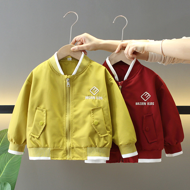 7731 Chaqueta de niño Primavera y otoño 2025 Nuevo estilo Chaqueta de béisbol de estilo occidental para niños Chaqueta casual de primavera para bebés