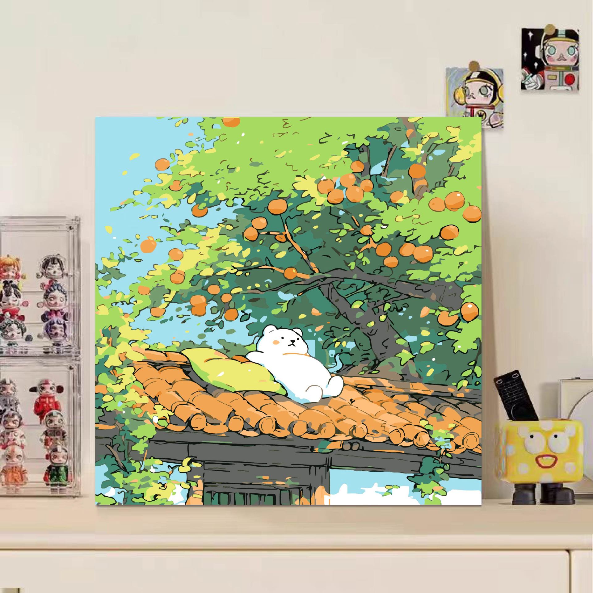 Niños didiy pintura digital acrílico relleno de pintura de dibujos animados pintura de pintura a mano 20 * 20