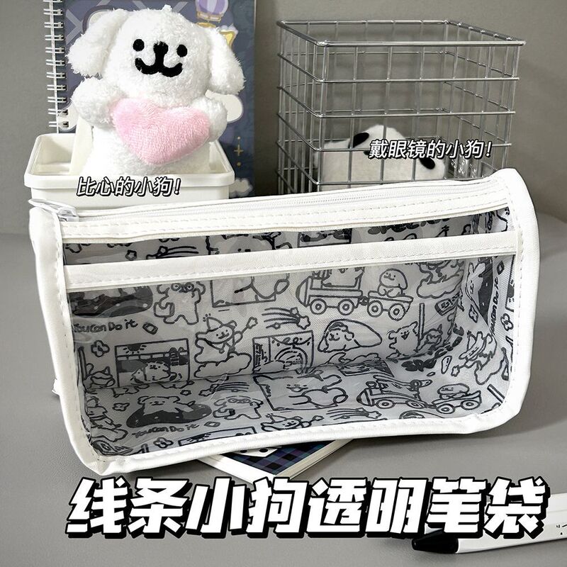 Jiyikawa ペンシルバッグ ins 高価値文具バッグ大容量学生筆箱多機能化粧品バッグ|undefined