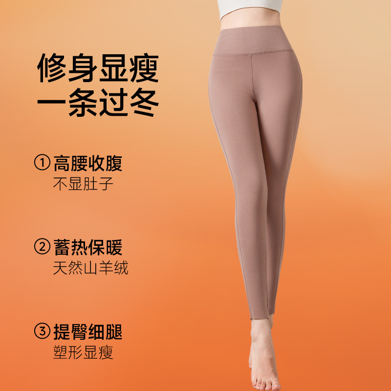 秋冬款无痕女秋裤贴片保暖裤护腰舒适羊毛裤瘦腰内穿打底裤批发|undefined